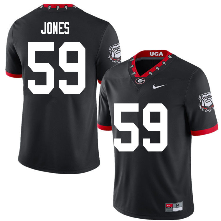 2020 Men #59 Broderick Jones Georgia Bulldogs Mascot 100th Anniversary College Football Jerseys Sale